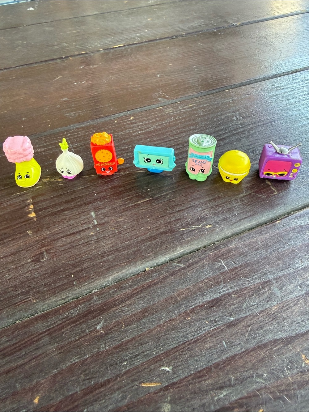 Shopkins Snacks Mini Grocery Toy Figures Lot of 7 Collectibles